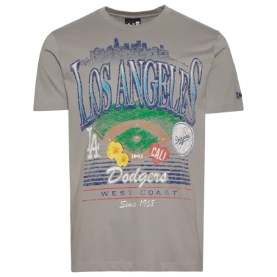 New Era Mens  Los Angeles Dodgers Custom S/s T-shirt In Gray