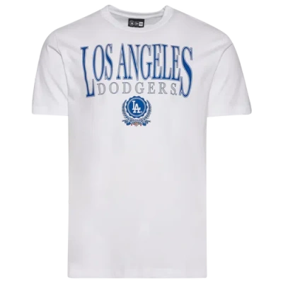 New Era Mens  Los Angeles Dodgers Custom S/s T-shirt In White
