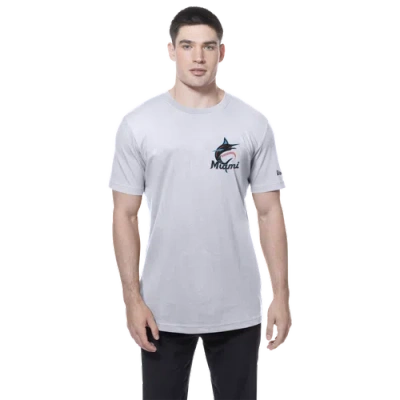 New Era Mens  Marlins 1937 Short Sleeve T-shirt In White/multi