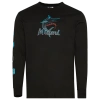 New Era Mens  Miami Marlins Custom L/s T-shirt In Black