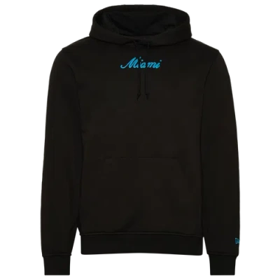 New Era Mens  Miami Marlins Custom Pullover Hoodie In Black/multi