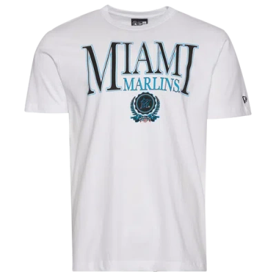 New Era Mens  Miami Marlins Custom S/s T-shirt In White
