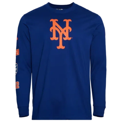 New Era Mens  New York Mets Custom L/s T-shirt In Blue
