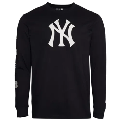 New Era Mens  New York Yankees Custom L/s T-shirt In Black
