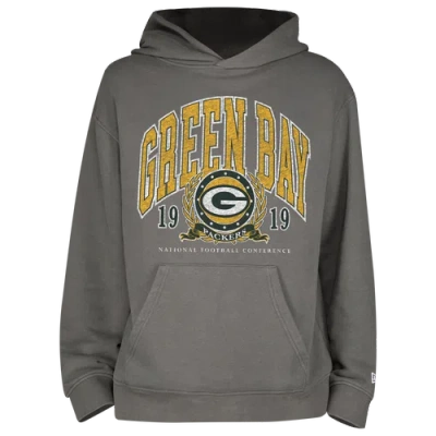 New Era Mens  Packers Fitted Pullover Hoodie In Grey/grey