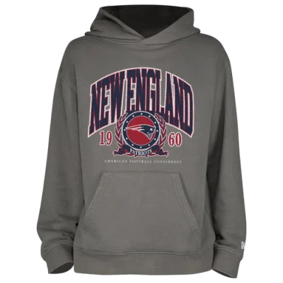 New Era Mens  Patriots Fitted Pullover Hoodie In Grey/grey