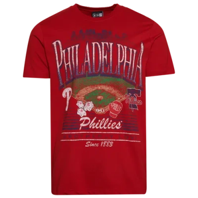 NEW ERA MENS NEW ERA PHILLIES CUSTOM S/S T-SHIRT