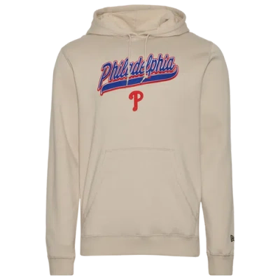 New Era Mens  Phillies Hooded Pullover In Neutral