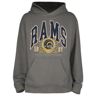 New Era Mens  Rams Fitted Pullover Hoodie In Grey/grey
