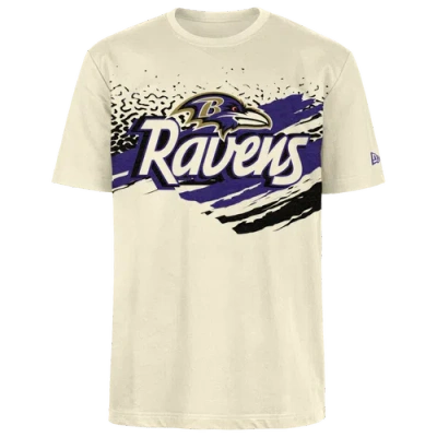 New Era Mens  Ravens Fitted Short Sleeve T-shirt In Neutral