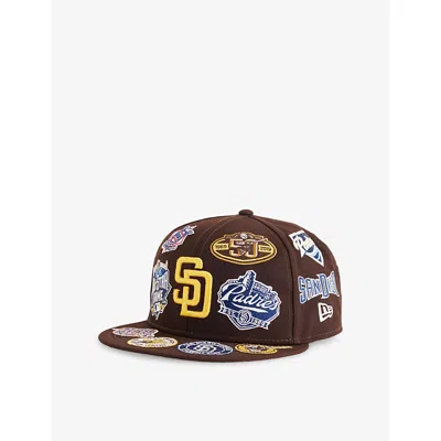 New Era Mens Dark Brown San Diego Padres Mlb Cotton Baseball Cap