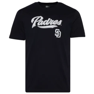 New Era Mens  San Diego Padres T-shirt In Black