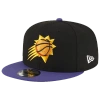 New Era Men's  Black, Purple Phoenix Suns Official Team Color 2tone 9fifty Snapback Hat In Black/black