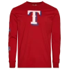 New Era Mens  Texas Rangers Custom L/s T-shirt In Red