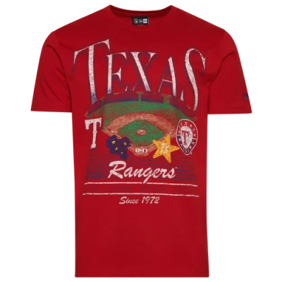 New Era Mens  Texas Rangers Custom S/s T-shirt In Red