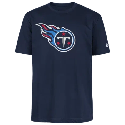 New Era Mens  Titans Otc Short Sleeve T-shirt In Navy/carolina