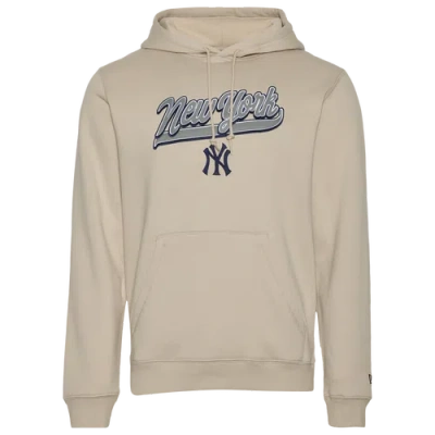 New Era Mens  Yankees Pullover Hoodie In Beige