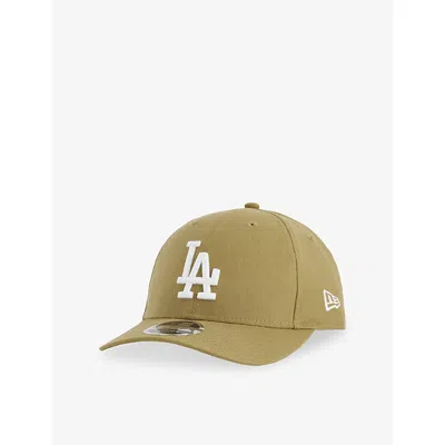 New Era Mens Olive 9forty La Dodgers Linen-blend Baseball Cap In Brown