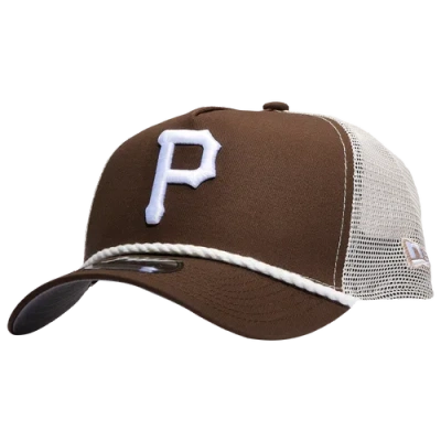 New Era Mens Pittsburgh Pirates  Pittsburgh Pirates 9forty Af Trucker Rope Cap In Brown