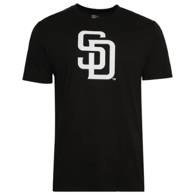 New Era Mens San Diego Padres T-shirt In Black