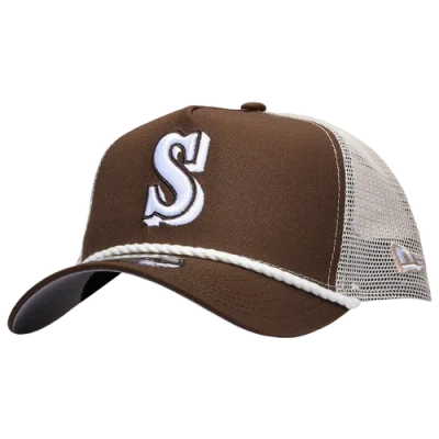New Era Mens Seattle Mariners  Seattle Mariners 9forty A-frame Trucker Rope Cap In Brown