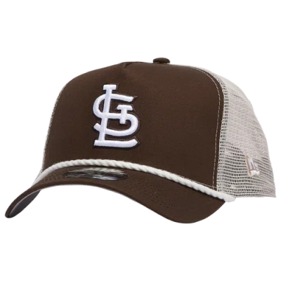 New Era Mens St. Louis Cardinals  Stl Cardinals 9forty A-frame Trucker Rope Cap In Brown/white