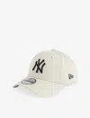 New Era Mens Stone 9forty New York Yankees Brand-embroidered Cotton-canvas Baseball Cap In Stone