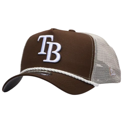 New Era Mens Tampa Bay Rays  Tampa Bay Rays 9forty A-frame Trucker Rope Cap In Brown