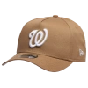 New Era Khaki Washington Nationals A-frame 9forty Adjustable Hat In Khaki/white