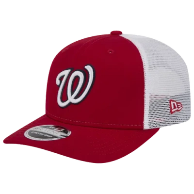 New Era Mens Washington Nationals  Washington Nationals Ctn Trucker Cap In Red