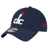 New Era Navy Washington Wizards Team 2.0 9twenty Adjustable Hat In Black/black