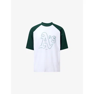 New Era Mens Athletics Mlb Boxy Cotton T-shirt White Xl In Multi