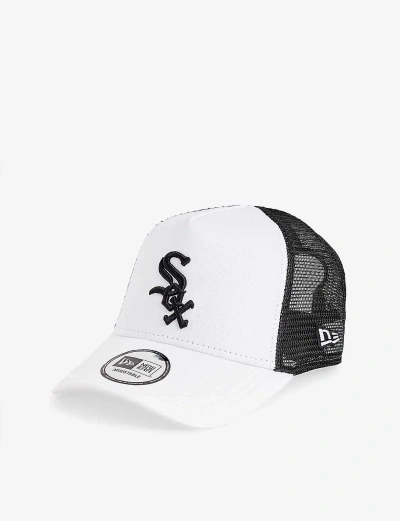 New Era Mens White Chicago White Sox Brand-embroidered Cotton-twill Trucker Cap