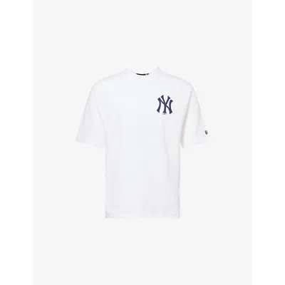New Era Mens White New York Yankees Mlb Oversized Cotton T-shirt