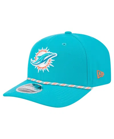 New Era Men'sâ Aqua Miami Dolphins Gameday Multi Rope 9seventy Stretch-snap Hat In Blue