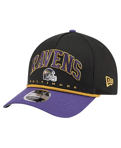 New Era Men'sâ Black Baltimore Ravens Arch 9forty A-frame Adjustable Hat