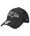 New Era Men'sâ Black Baltimore Ravens Outline 39thirty Flex Hat In Black
