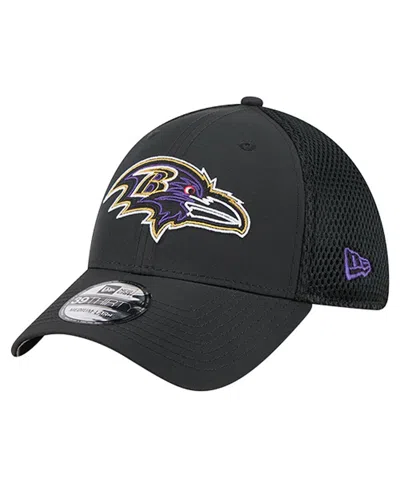New Era Men'sâ Black Baltimore Ravens Outline 39thirty Flex Hat