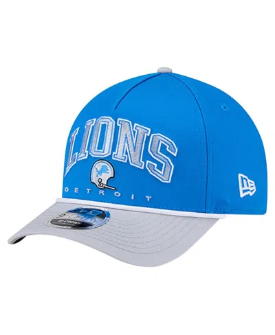 New Era Men'sâ Blue Detroit Lions Throwback Arch 9forty A-frame Adjustable Hat