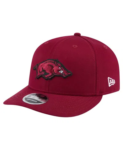 New Era Men'sâ Cardinal Arkansas Razorbacks Low Profile 9fifty Snapback Hat In Red
