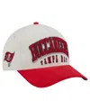 New Era Men'sâ Cream/red Tampa Bay Buccaneers Two-tone Sided Corduroy 9forty A-frame Adjustable Hat In Neutral