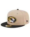 New Era Men'sâ Khaki Missouri Tigers Two-tone 59fifty Fitted Hat In Neutral