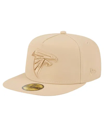 New Era Men'sâ Light Beige Atlanta Falcons Color Pack A-frame 59fifty Fitted Hat In Sand