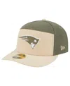 New Era Men'sâ Light Beige/olive New England Patriots Two-tone Color Pack Split Panel 59fifty Fitted Hat In Multi