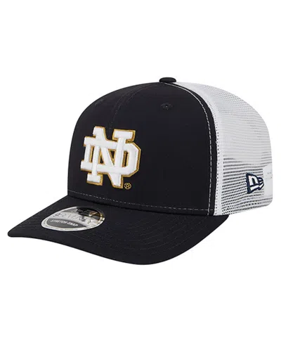 New Era Men'sâ Navy Notre Dame Fighting Irish Team 9seventy Coolera Trucker Adjustable Hat In Black