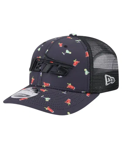 New Era Men'sâ Navy/black New York Jets Adventure Drinks Pattern 9seventy Stretch-snap Hat