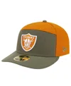New Era Men'sâ Olive/brown Las Vegas Raiders Two-tone Color Pack Split Panel 59fifty Fitted Hat In Green