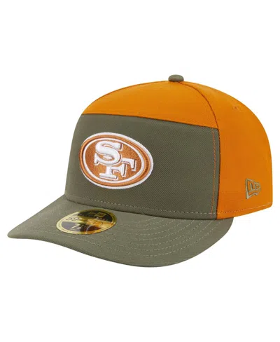 New Era Men'sâ Olive/brown San Francisco 49ers Two-tone Color Pack Split Panel 59fifty Fitted Hat In Green
