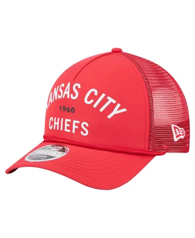 New Era Men'sâ Red Kansas City Chiefs Active Minimalist M-crown A-frame 9forty Adjustable Hat