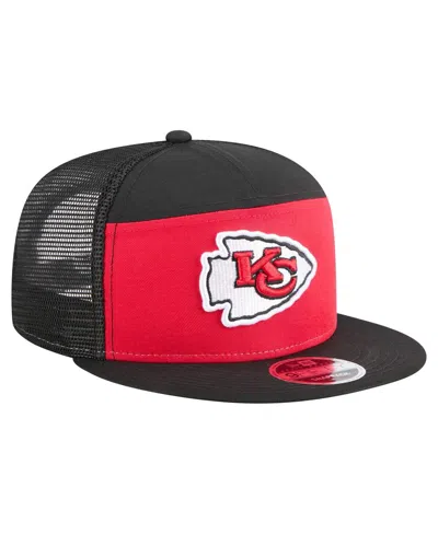 New Era Men'sâ Red/black Kansas City Chiefs Outdoor Split Panel 9fifty Snapback Hat
